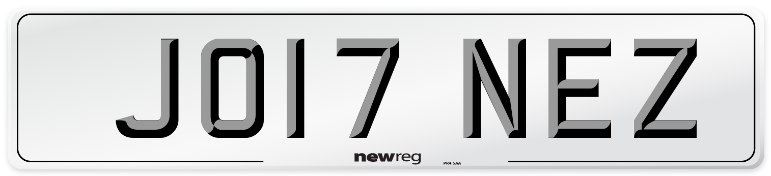 JO17 NEZ Number Plate from New Reg